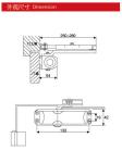 Door closer JYC-051B, square type, 25-45kgs, material steel, finishing powder