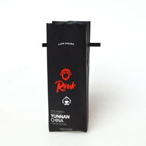 Wholesale Foil Gusseted Mylar Matte Black Coffee Bags CMYK Printed ISO9001 from china suppliers
