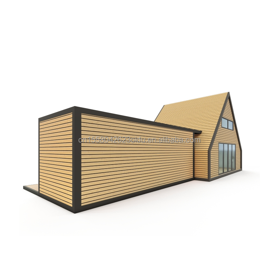 Modern Design Triangle Combined Flat Pack Steel and Wooden Container House Expandable for Outdoor Application 20ft or 40f