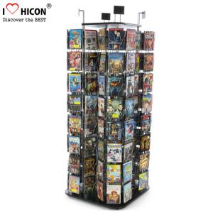 Wholesale Rotating Book Display Stand Metal Wire Pockets CD Flooring Display Stand from china suppliers