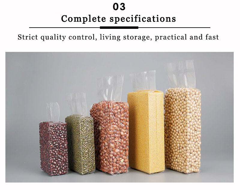 Clear Plastic Vacuum Packaging Bags For Food Ideal For Rice Brick Packaging GRS BRC