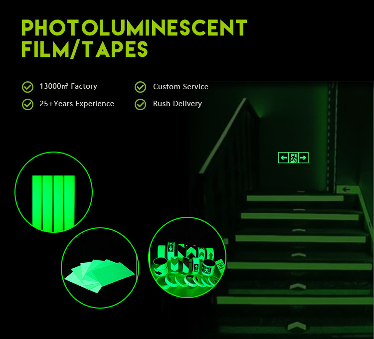 Waterproof Night Self Adhesive Glow In The Dark Self Luminous Sheeting Film