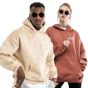 Wholesale Custom Embroidery Blank Unisex Plain Hoodies 100% Cotton Oversize Sweatshirt from china suppliers
