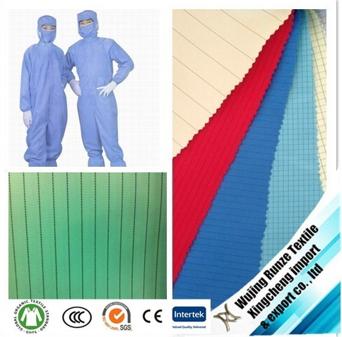 ESD Fabric Isolation Surgical Gown Fabric with Woven Technics Antistatic