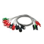 Electrocardiograph 0.6m ECG Lead Cable Electrode Lead Wires With Grabber