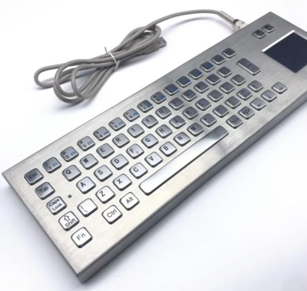 IP65/IK07 Stainless Steel Industrial Desktop Keyboard Waterproof Explosionproof