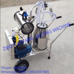 Wholesale Vacuum Pump Typed Single Bucket Mobile Milking Machine, hot sale portable milking machine for small farms from china suppliers