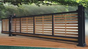 Wholesale Wooden Automatic Sliding Gates , Residential Trackless Cantilever Gate from china suppliers