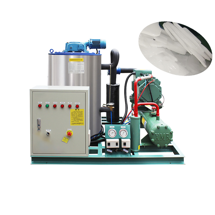 1500 Kg 33.8 KW Ice Flake Maker Machine For Fishing Boats Fish Ice Machine