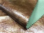8101ABZ Bronze Color 0.6mm Pu Fake Leather Fabric For Men'S Jacket / Dress
