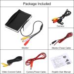 2W Power Car Rear View Camera Screen LCD Display 5'' Small Size 5.78*4.19mm