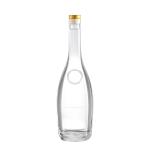 500ml 750ml 1000ml Clear Round Liquor Glass Bottle for Whisky Rum Tequila Vodka