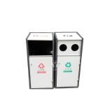 Street Furnitures 350mm 60L Double Compartment Trash Can