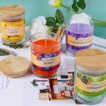 Soy Wax Glass Jar Scented Candle Luxury Aromatherapy Candle In Transparent Glass