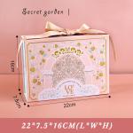 Pink gift box fairy design white cardboard birthday exquisite gift box packaging