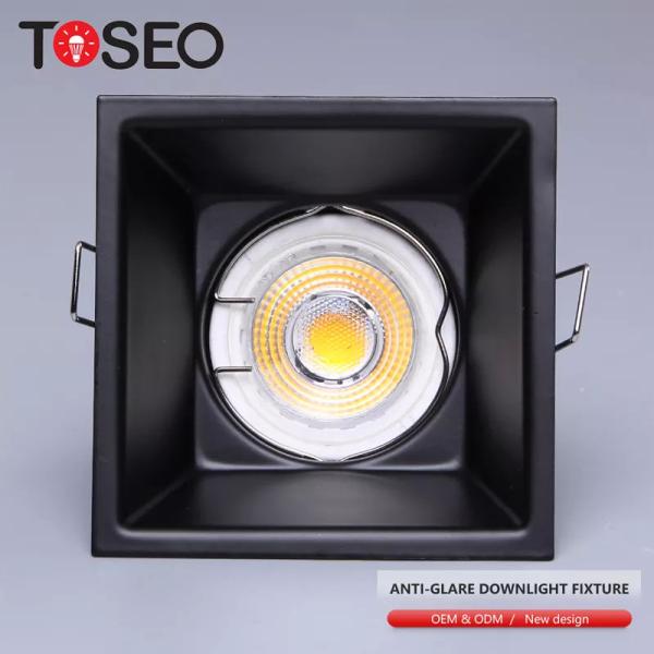 RoHS Anti Glare Downlights Recommended Goods Fixture Die Cast Black IP20 GU10