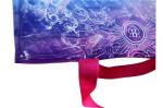 Custom Printed Non Woven Carry Bag Shining Coated Pink Handle For Shopping