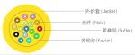 12 Core Optical Fiber Cable SM PVC Dia 5.1mm GJFJV-12B1 9/125