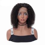 150% Density Lace Front Human Hair Wigs / Indian Remy Human Hair Kinky Curly