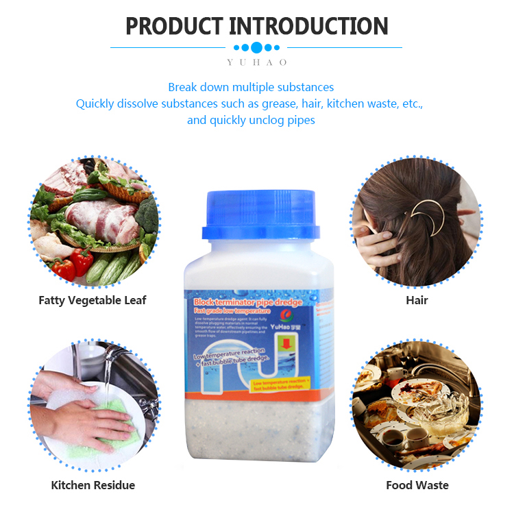 Not Corrode Grease Clog Remover Foaming Drain Cleaner 268g Per Bottle