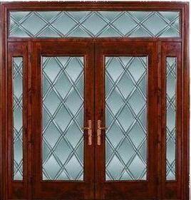 Wholesale 25.4MM 50MM Decorative Leaded Glass Triple Pane Windows For Noise Reduction Wooden Door from china suppliers