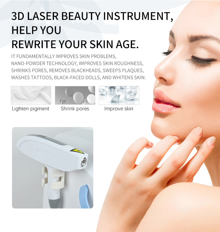 500W Eyebrow Laser Machine 2 In 1 Magneto 360 Tattoo Pigment Ipl Laser Q Switch Remove