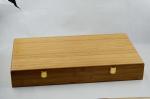 Eco-Friendly Laser Logo Wooden Bamboo Boxes Wood Storage Gift Box with Metal