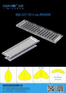 Wholesale 72 IN 1 3030 LED Lens 250.75×74.75MM Easy Installation Glare Reduction For Street Lighting &amp; Flood Lighting from china suppliers