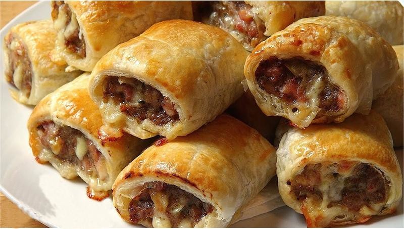 Filled Roll Ups Food Production Lines Rollini Strudel Chinese Meat Pie Production Line