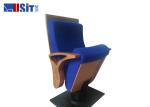 Luxury Folded Up Plywood Auditorium Theater Seats Europe Style With Air Supply