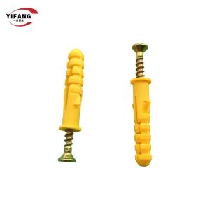 Wholesale High Durability Yellow 30mm Expanding Plastic Screw Anchors For Drywall from china suppliers