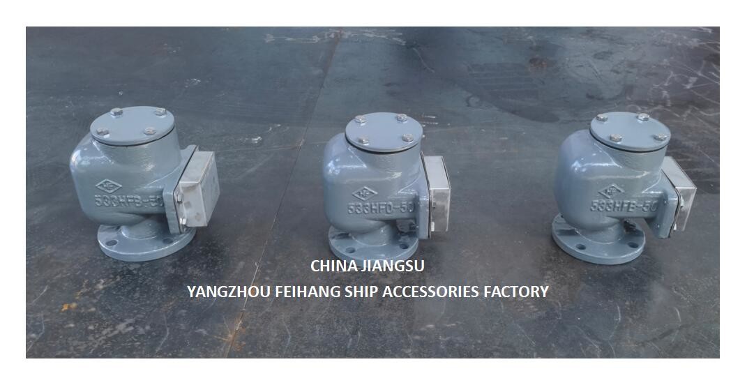 CAST IRON MARINE TANK AIR VENT HEAD533HFB-50A WITH SUS316L FLOATER NBR GASKET 0.3MPA
