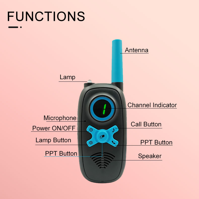 Outdoor Camping VOX 462MHZ 0.5W Rechargeable Walkie Talkies