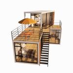 Wall 50/75/100mm Wave Sandwich Panel Portable House Mobile Homes Prefab Office