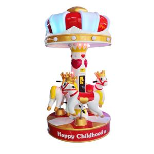 Wholesale Christmas Carousel Horse Rotating 3 Players Amusement Park For Kids 300W from china suppliers