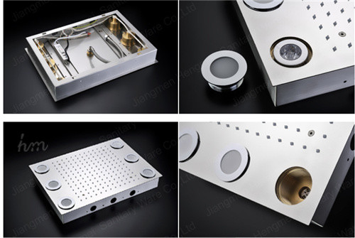 Stainless Steel Shower Wall Faucet Multi Angle Adjustment Rainfall Shower Head Size 360*500MM
