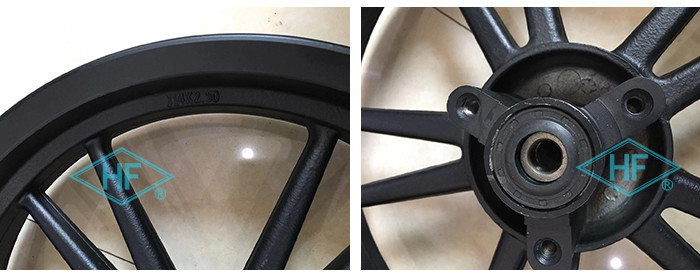 14 Inch Motorcycle Wheel Parts Black Front Rear Scooter Aluminum Alloy Parts