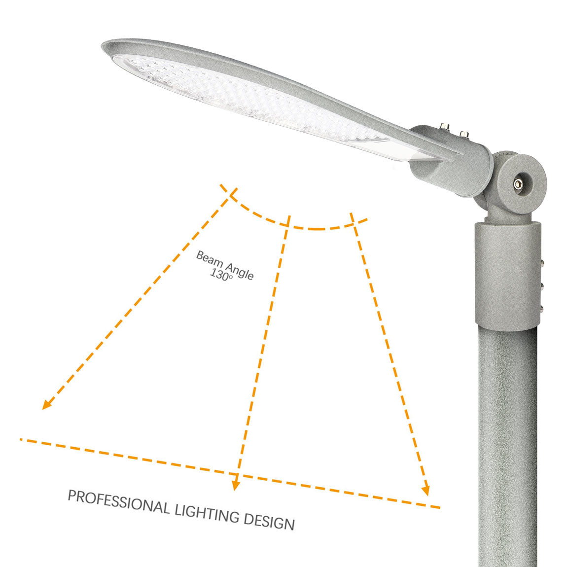 PC Lens Radiating Waterproof LED Street Light 120° Beam Angle High Lumen LED Beads