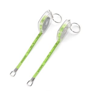 Wholesale Green Metal Measuring Tape Keychain 2 Meters 80 Inches With Transparent Plastic Shell from china suppliers