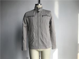 Wholesale Mens Stone Color Woven Fabric Jacket With Metal Zip Through TW59378 from china suppliers