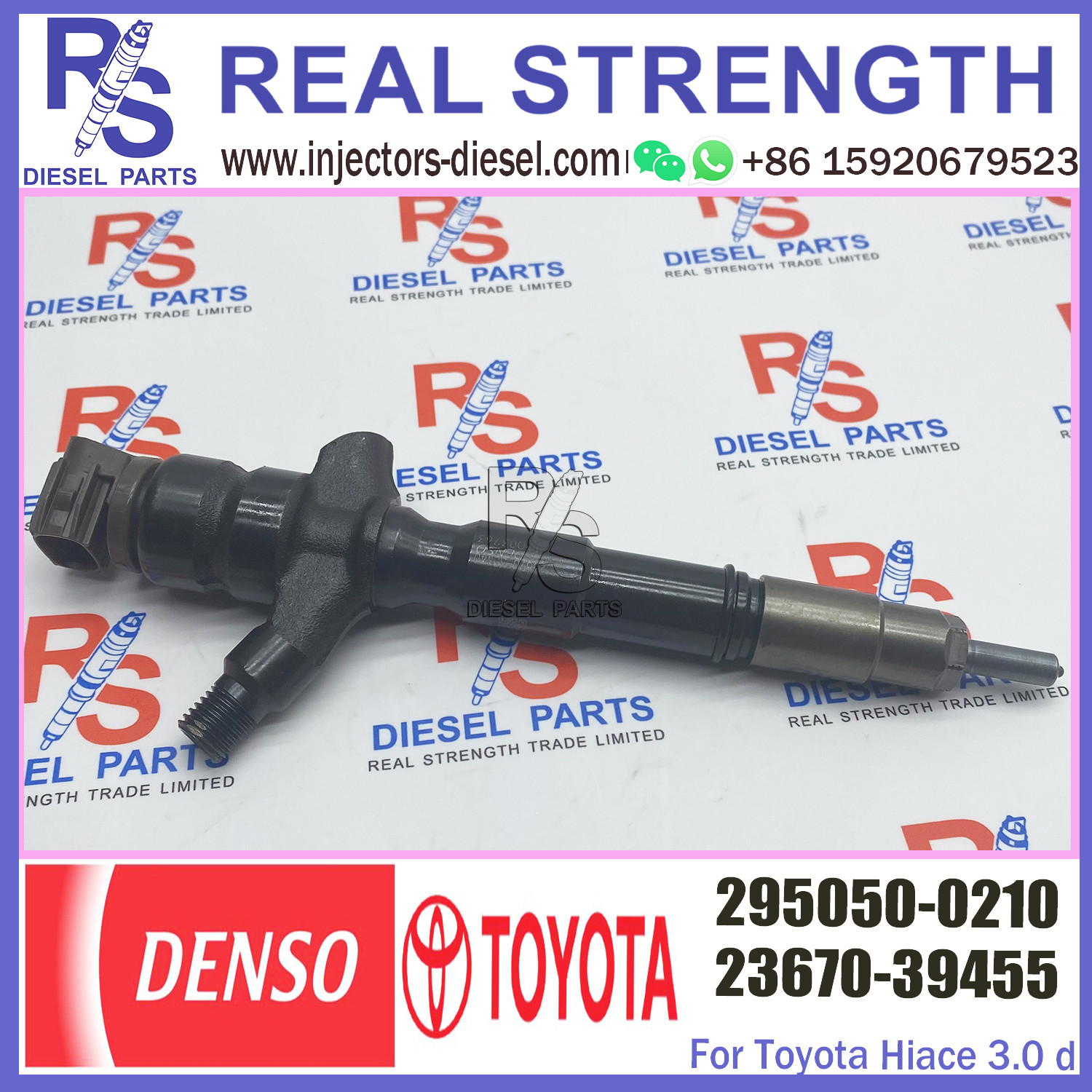 Diesel Engine Common Rail Fuel Injector 295050-0210 Fuel Injector 23670-30410 For Toyota Hilux 1KD