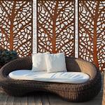 OEM ODM Weathering Steel Garden Screen Metal Room Divider