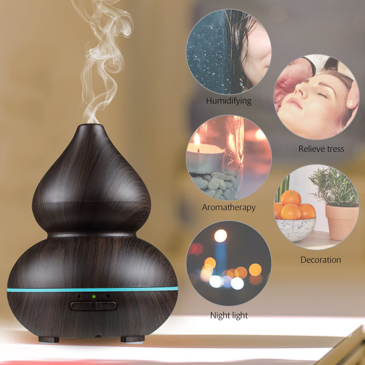 150ML Cucurbit Cool Mist Humidifier Ultrasonic Essential Oil Aroma Diffusor
