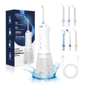 Wholesale Oral Care Irrigator Dental Water Flosser 5 Modes Rechargeable teeth whitening 5 Nozzle Water Jet Tank Teeth Cleaner from china suppliers