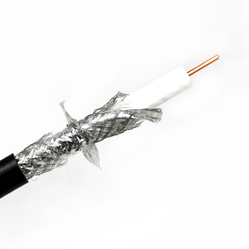 Black Connector Coaxial Cable for Video Data Transmission in PC/ ADSL/ Network Module Plate/ Wall Socket