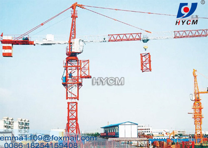 12t QTZ6024 Topkit Tower Crane 200ft Boom Fixed External Climbing Type