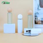 Personal Care Frosted Plastic Spray Bottles Cosmetic Cylindrical Green Frosted