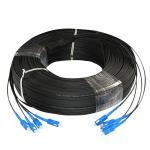 Single Mode FTTH Fiber Optic Drop Cable G.657 Indoor Outdoor 2 Core Custom