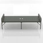 Field Steel Plastic Bed Camp Army Bed Portable Folding Bed Military Green