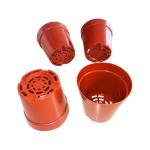 Red Round Plastic Flower Pots Nursery Pots For Gardening A Pot